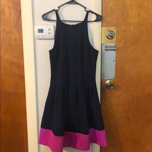 Vince Camuto navy blue and pink dress